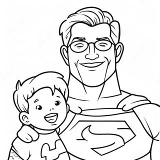 Pagina Para Colorear De Superheroe Del Dia Del Padre Feliz 38917-32331