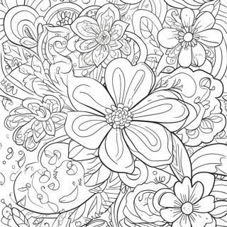 Pagina Para Colorear De Flores Vintage Grunge 3891-3150