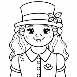 Niña Leprechaun Páginas Para Colorear