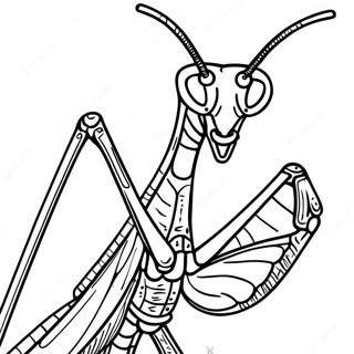 Pagina Para Colorear De Mantis Religiosa Detallada 39078-32454