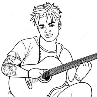 Pagina Para Colorear De Xxxtentacion Con Guitarra 39098-32462