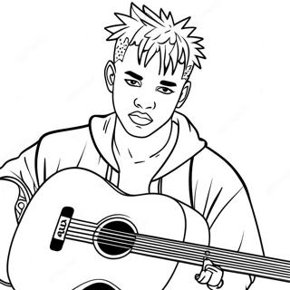 Pagina Para Colorear De Xxxtentacion Con Guitarra 39098-32463