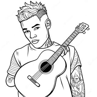 Pagina Para Colorear De Xxxtentacion Con Guitarra 39098-32464