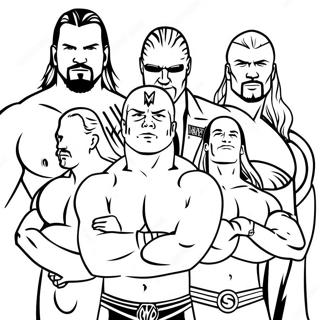 Pagina Para Colorear De Superestrellas De Wwe En Accion 39188-32541