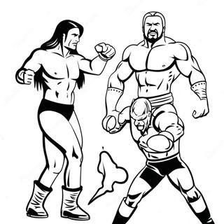 Pagina Para Colorear De Superestrellas De Wwe En Accion 39188-32544