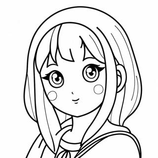 Pagina Para Colorear Chica De Anime 391-312