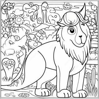 Pagina Para Colorear De Animales De Arte En Pixeles Coloridos 3921-3175