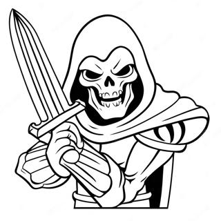 Pagina Para Colorear De Skeletor Con Su Espada 39228-32582