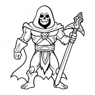 Pagina Para Colorear De Skeletor Con Su Espada 39228-32583