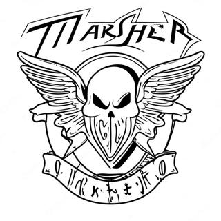 Pagina Para Colorear Del Logo De Thrasher Skateboard 39297-32630