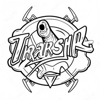 Pagina Para Colorear Del Logo De Thrasher Skateboard 39297-32631