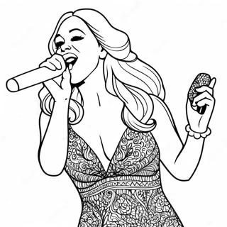 Pagina Para Colorear De Mariah Carey Cantando En El Escenario 39378-32689