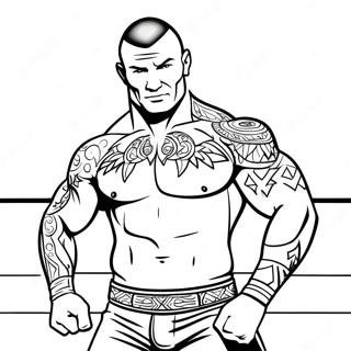 Pagina Para Colorear De Randy Orton En Accion 39388-32701