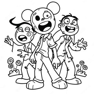 Zombis De Disney Páginas Para Colorear