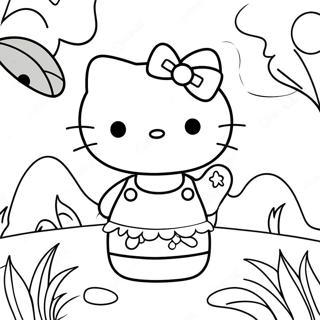 Pagina Para Colorear De Hello Kitty Divertido Verano 39447-32738