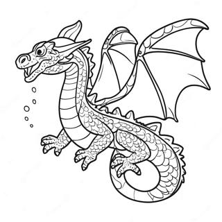 Pagina Para Colorear De Dragon De Agua Majestuoso Volando 39628-32891