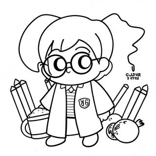 Harry Potter Chibi Páginas Para Colorear