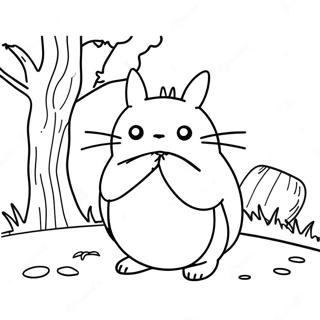 Totoro Páginas Para Colorear