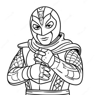 Pagina Para Colorear De Dominik Mysterio En Accion 39888-33086