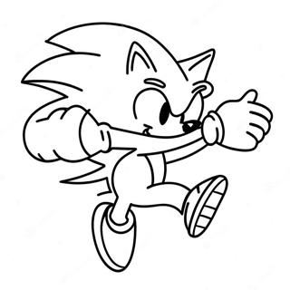 Pagina Para Colorear De Sonic El Erizo Corriendo Rapido 3991-3229