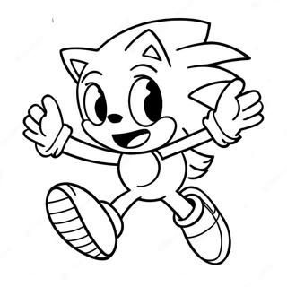 Pagina Para Colorear De Sonic El Erizo Corriendo Rapido 3991-3231