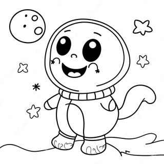 Pagina Para Colorear Personaje Lindo Sobre La Luna 40078-33254