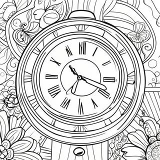 Pagina Para Colorear Reloj Vintage 40118-33276