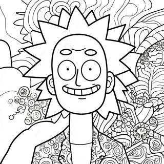 Pagina Para Colorear De Rick Sanchez Con Patrones Psicodelicos 40138-33297