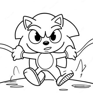 Pagina Para Colorear De Sonic El Erizo En Accion 40198-33336