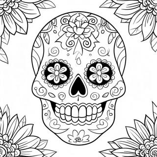 Día De Los Muertos Páginas Para Colorear