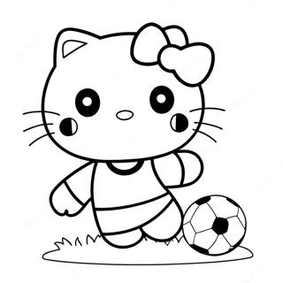 Pagina Para Colorear De Hello Kitty Futbol 40347-33451