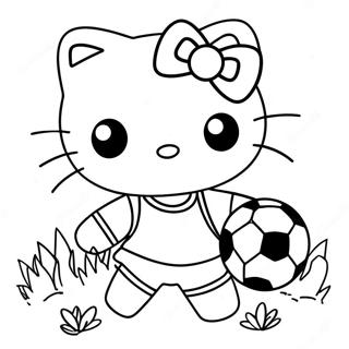 Pagina Para Colorear De Hello Kitty Futbol 40347-33452