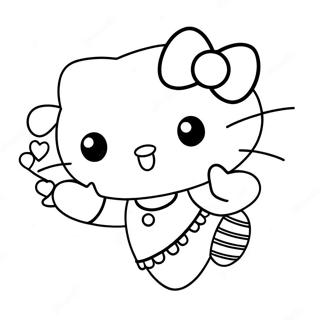 Pagina Para Colorear De Hello Kitty Pateando El Balon 40348-33446