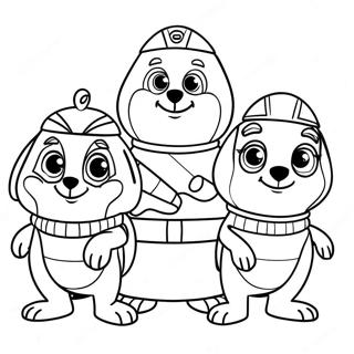 Pagina Para Colorear De Aventura Del Equipo Wonder Pets 40388-33477