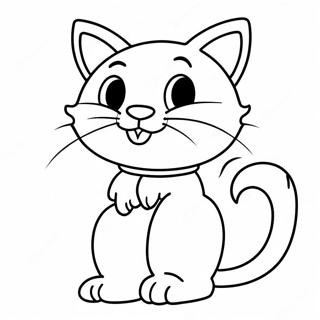 Pagina Para Colorear De Gatito Malo En Una Pose Divertida 40458-33547