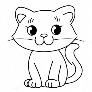 Pagina Para Colorear De Gatito Malo En Una Pose Divertida 40458-33548