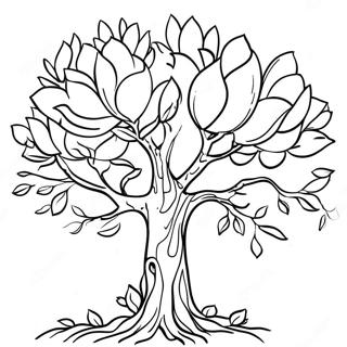 Pagina Para Colorear Del Arbol Magnolia En Mississippi 40488-33563