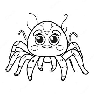 Pagina Para Colorear De Tarantula Linda Con Ojos Grandes 40518-33586