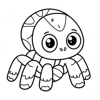 Pagina Para Colorear De Tarantula Linda Con Ojos Grandes 40518-33588