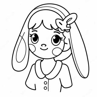 Chica Conejo De Anime Páginas Para Colorear