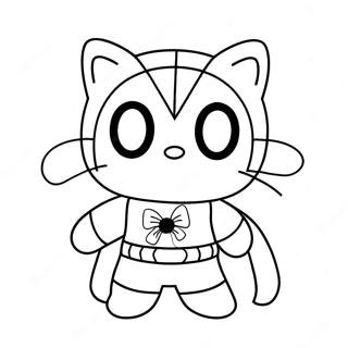 Linda Spiderman Hello Kitty Pagina Para Colorear 40699-33722