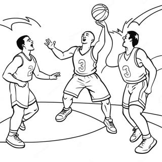 Emocionante Juego De Baloncesto Pagina Para Colorear 40709-33731