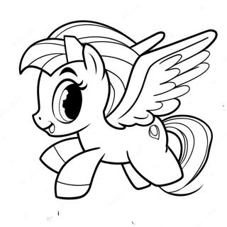 Pagina Para Colorear De Rainbow Dash Volando 40829-33815