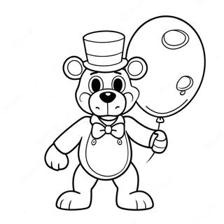 Pagina Para Colorear De Funtime Freddy Con Globo 40849-33850