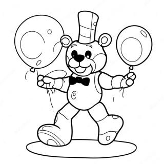 Pagina Para Colorear De Funtime Freddy Con Globo 40849-33851