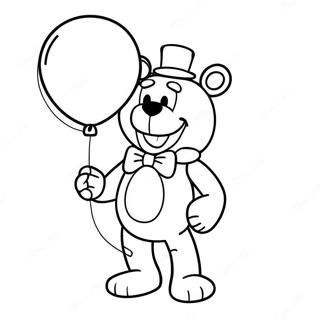 Pagina Para Colorear De Funtime Freddy Con Globo 40849-33852