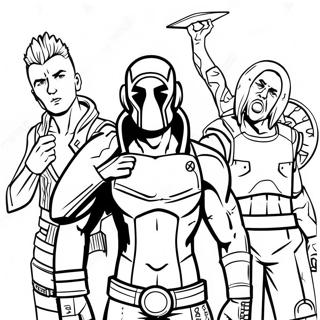 Pagina Para Colorear De Personajes De Borderlands En Accion 40879-33859