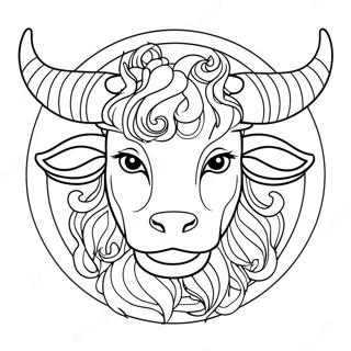 Pagina Para Colorear Del Signo Zodiacal De Tauro 40898-33870