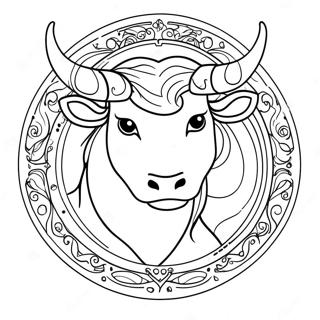 Pagina Para Colorear Del Signo Zodiacal De Tauro 40898-33872