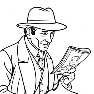 Pagina Para Colorear De Sherlock Holmes Resolviendo Un Misterio 40929-33896